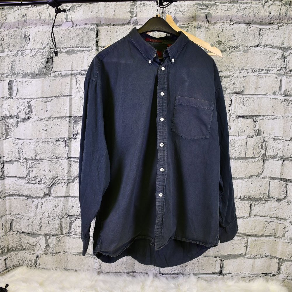 Nordstrom Long Sleeve Shirt 100% Cotton Button down collar XL